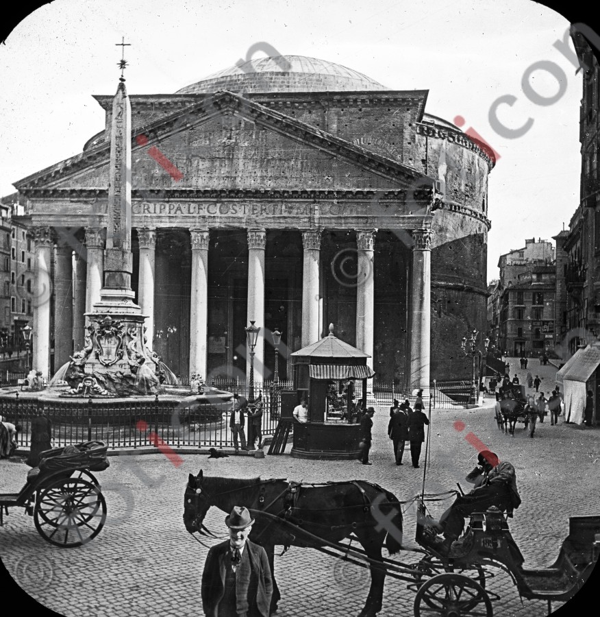 Das Pantheon - Foto foticon-simon-033-024-sw.jpg | foticon.de - Bilddatenbank für Motive aus Geschichte und Kultur